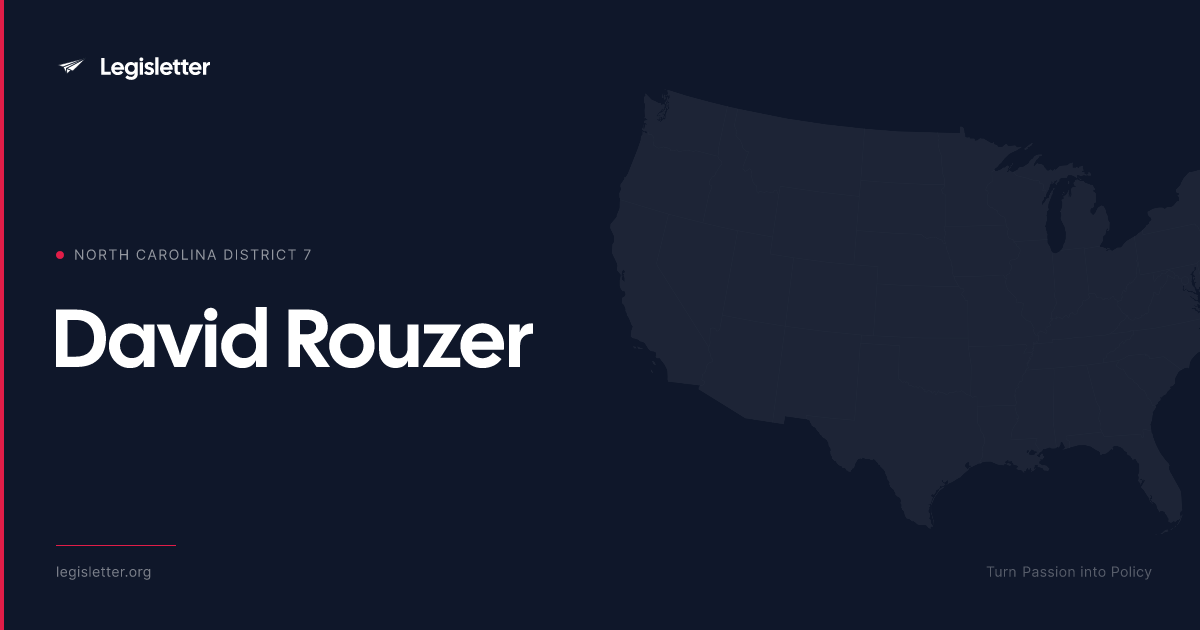 North Carolina District 7 — Rep. David Rouzer Demographics & Map