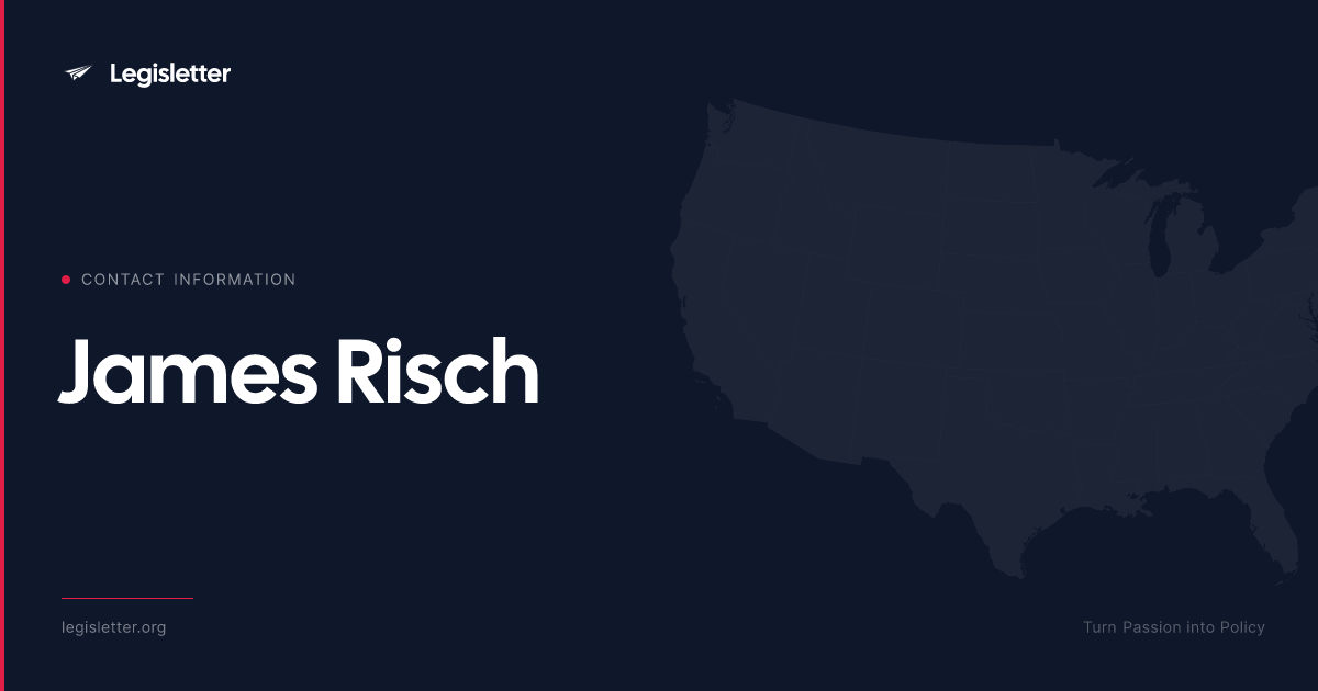 Contact Sen. James Risch — Phone, Office & Staff