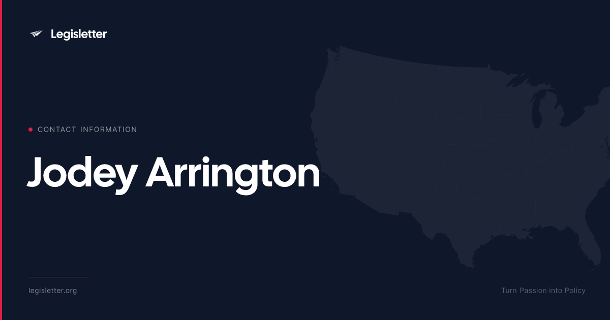 Contact Rep. Jodey Arrington — Phone, Office & Staff