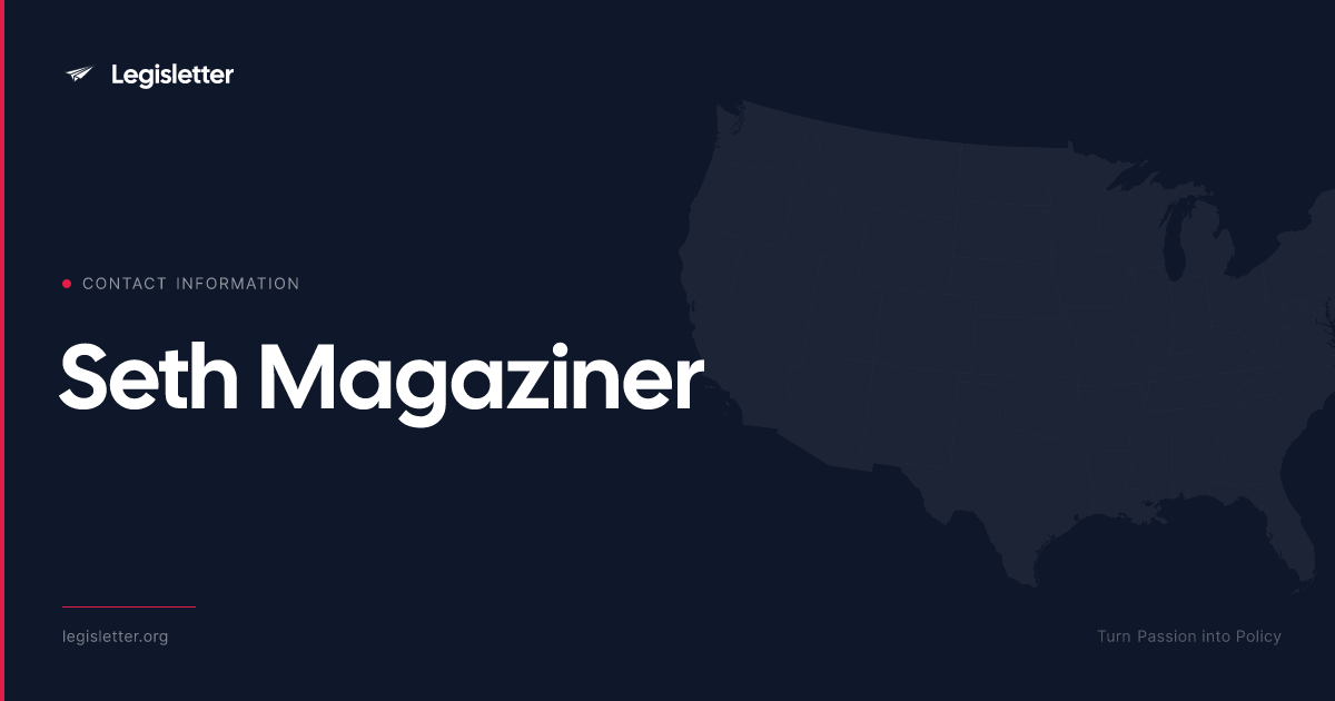 Contact Rep. Seth Magaziner — Phone, Office & Staff