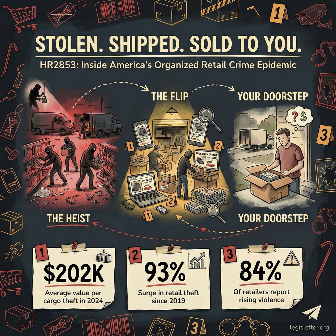 HR2853 Visual Summary - Combating Organized Retail Crime Act of 2025