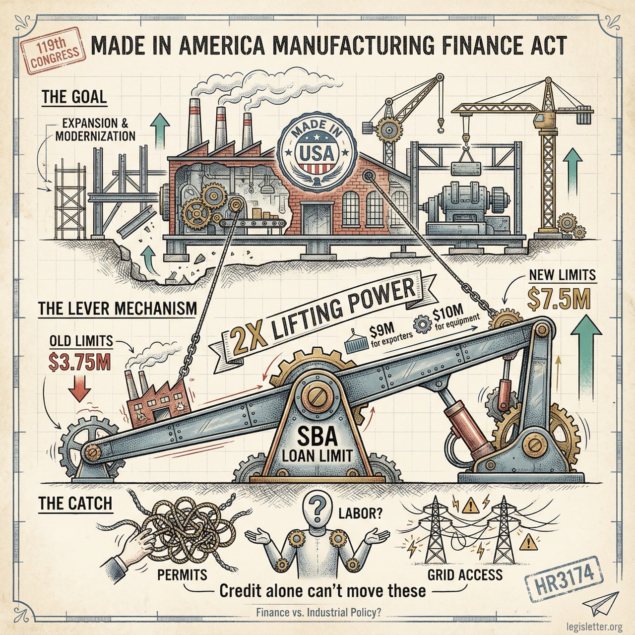 HR3174 Visual Summary - Made in America Manufacturing Finance Act